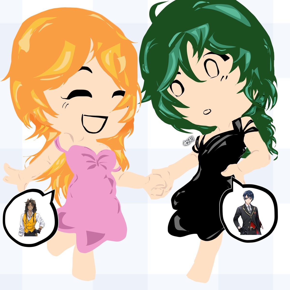 otoyampreg's tweet image. lasso tool practice with mia ( @lauvvema ) and aurelia ^_^!!

#LUNARSPADE #SNAPDRAGON
#twst #twstoc #twistedwonderland