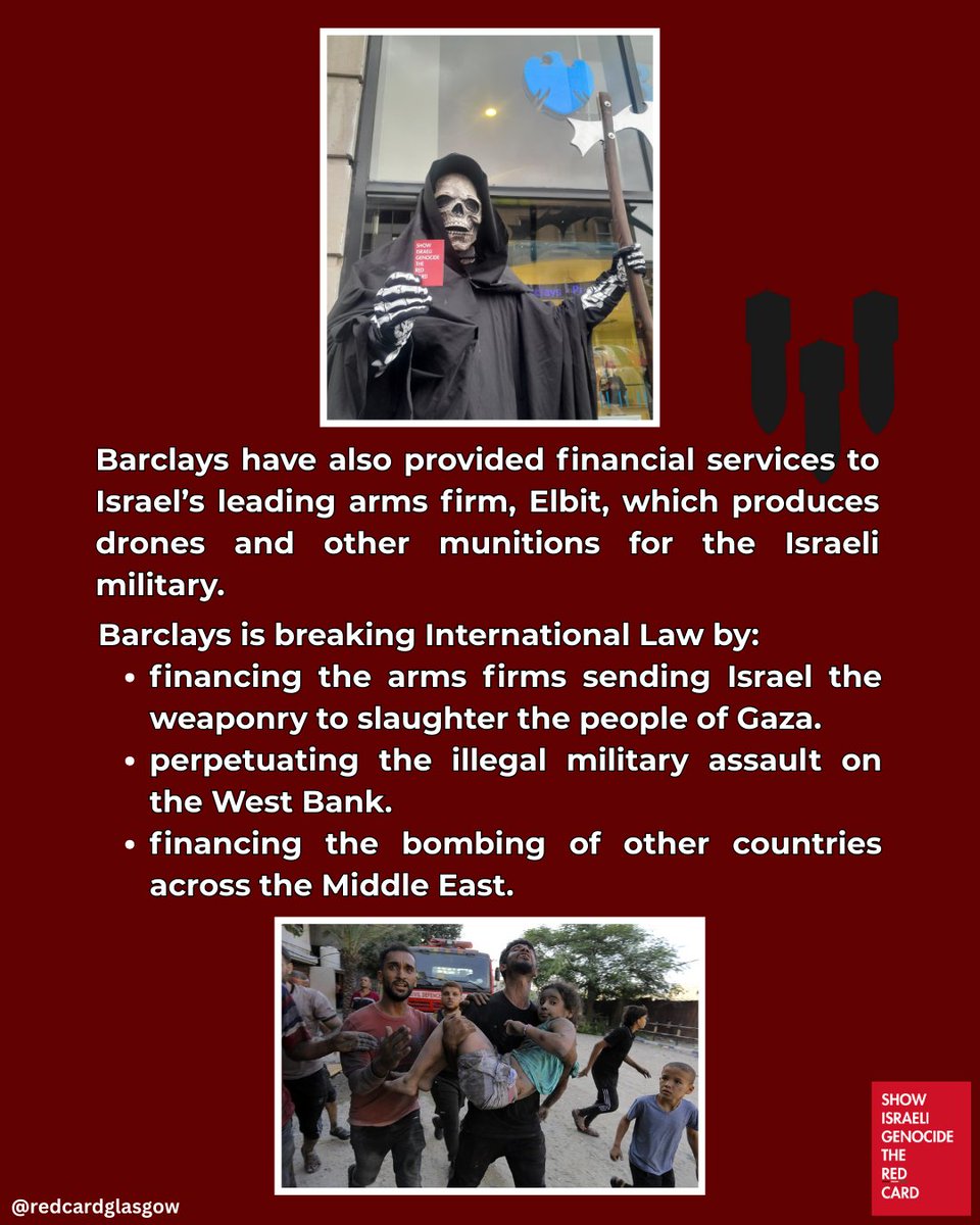 RedCardGlasgow's tweet image. Today the @scottishfa proudly announced they were &apos;partnered&apos; with the Bank of Genocide who pump billions into weapons that murder Palestinians. 

Shame on the SFA and shame on @barclaysuk