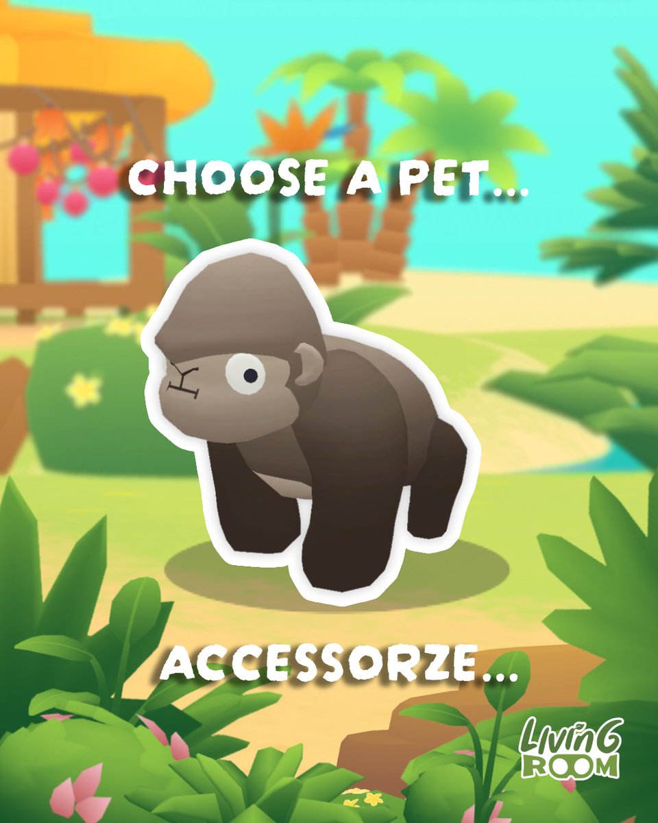 LivingRoomVR's tweet photo. The glow-up is real✨🎀 Your pet’s runway moment starts here. 

Coming soon to Horizon Worlds!🏝️

#MetaQuest #MetaHorizon #HorizonWorlds #LivingRoom #VR #MR #VRGaming https://t.co/kavmnoEhNQ