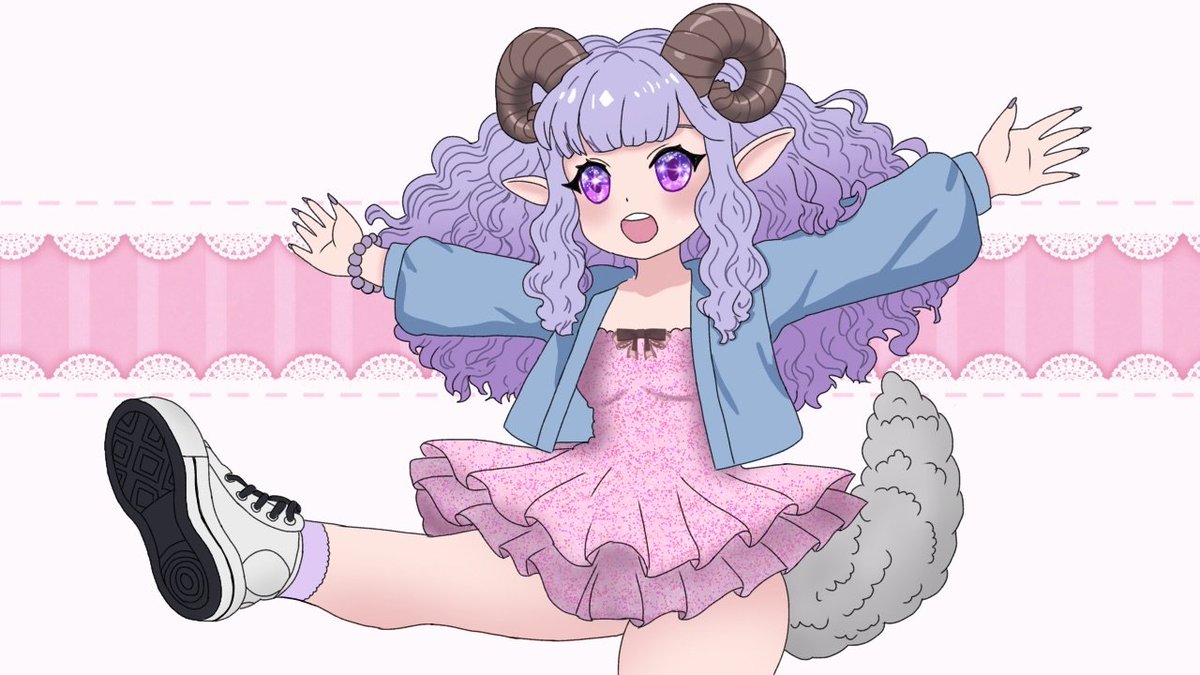 I am happy to share one of my FIRST COMMS!! Thank you so much <a href="/sheepy_azalea/">Azalea 🐏💜</a> I had so much fun on this!! 
#art #commision #firstcommision