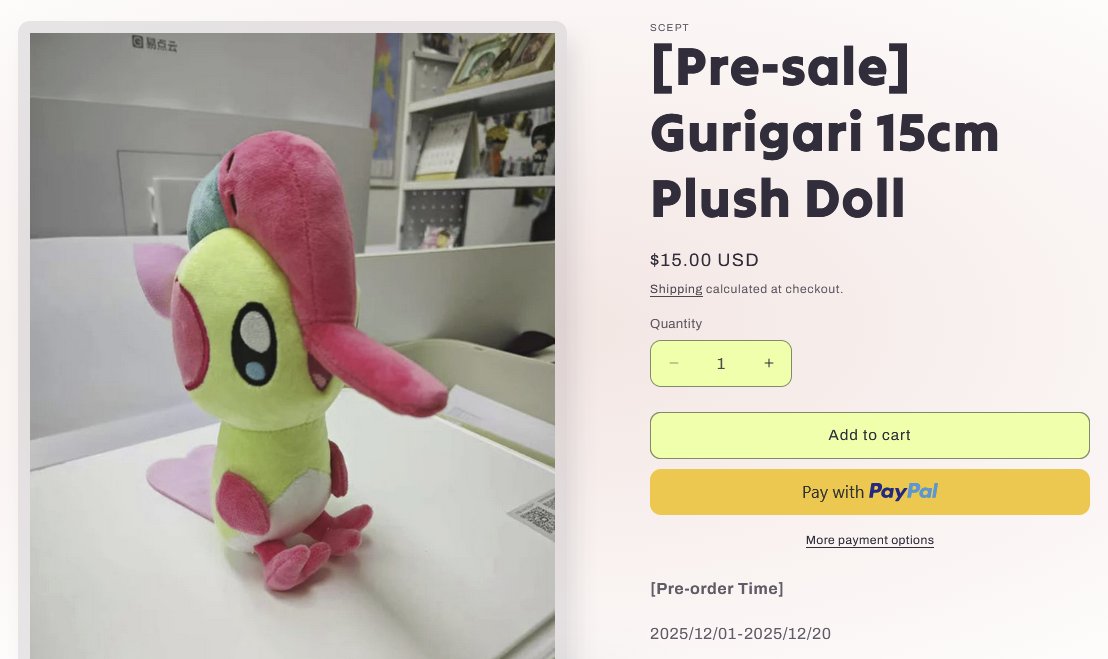 ⭐️¡Os presento el peluche de Gurigari! 🦜⭐️

He podido hacer realidad uno de mis sueños: ¡Crear un peluche de uno de mis diseños!

Solo estará disponible hasta el 20 de diciembre ¡Agradezco todo el apoyo para poder crear más en un futuro! 🥹

¡Link de compra justo abajo! 🔽