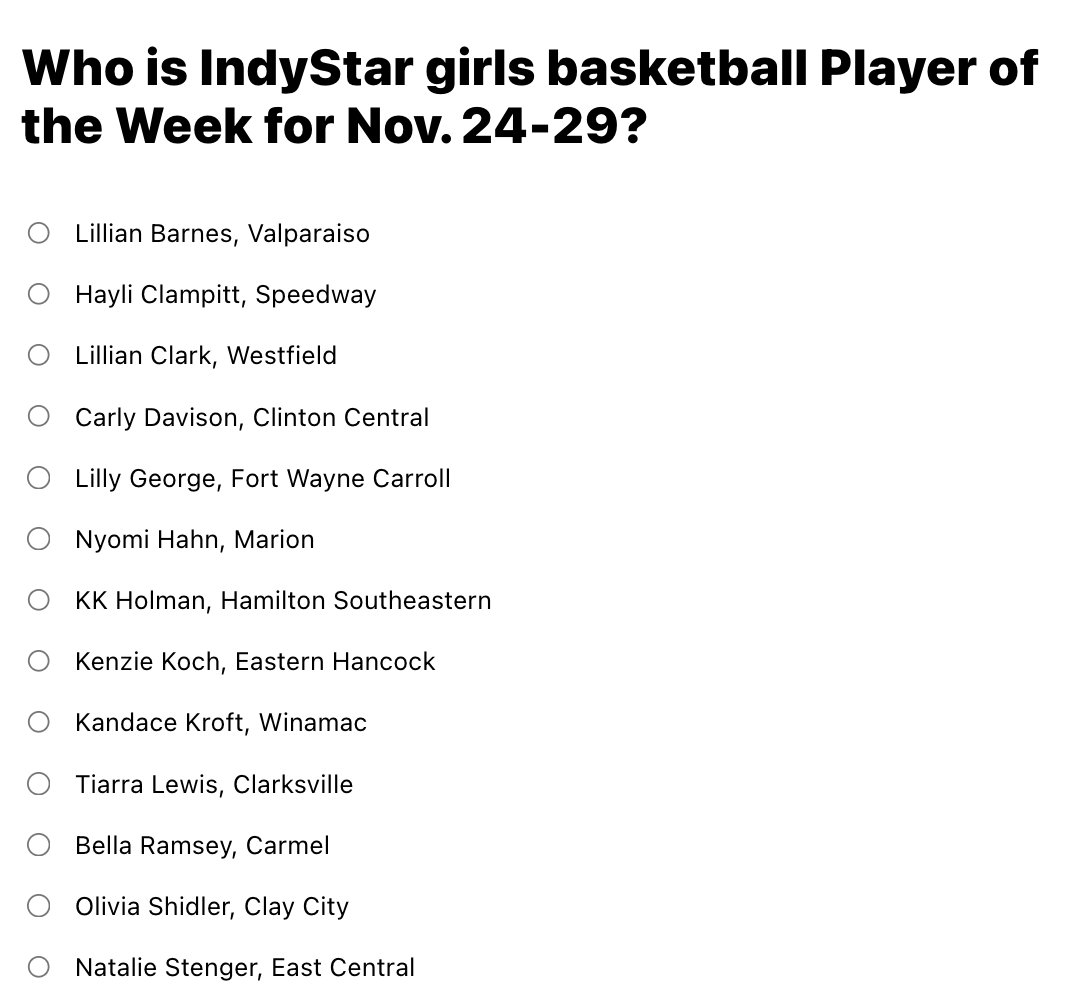 Players of the Week time! Vote early. Vote often. Vote by noon Friday.

🗳️: indystar.com/story/sports/h…