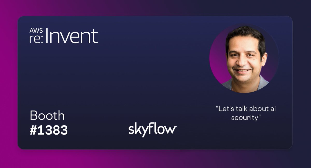 anshublog's tweet image. Let&apos;s reinvent ai data security.

Meet me in Vegas?