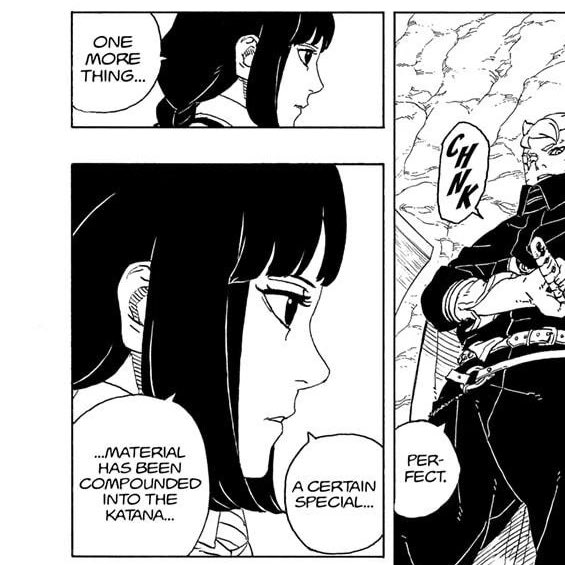 What are your thoughts on what the material actually is and what specific properties will it have?

I think generally, it makes sense to be some sort of counter to Sukunahikona but I personally want it to also be a blade that can combine chakra natures like Kekkei Genkai

#Boruto