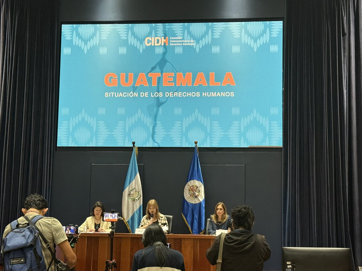 La <a href="/CIDH/">CIDH - IACHR</a> presenta su informe sobre DDHH en #Guatemala tras visita in loco de 2024. “El <a href="/MPguatemala/">MP de Guatemala</a>  fue cooptada y desmantelada para operar como instrumento de persecución selectiva”