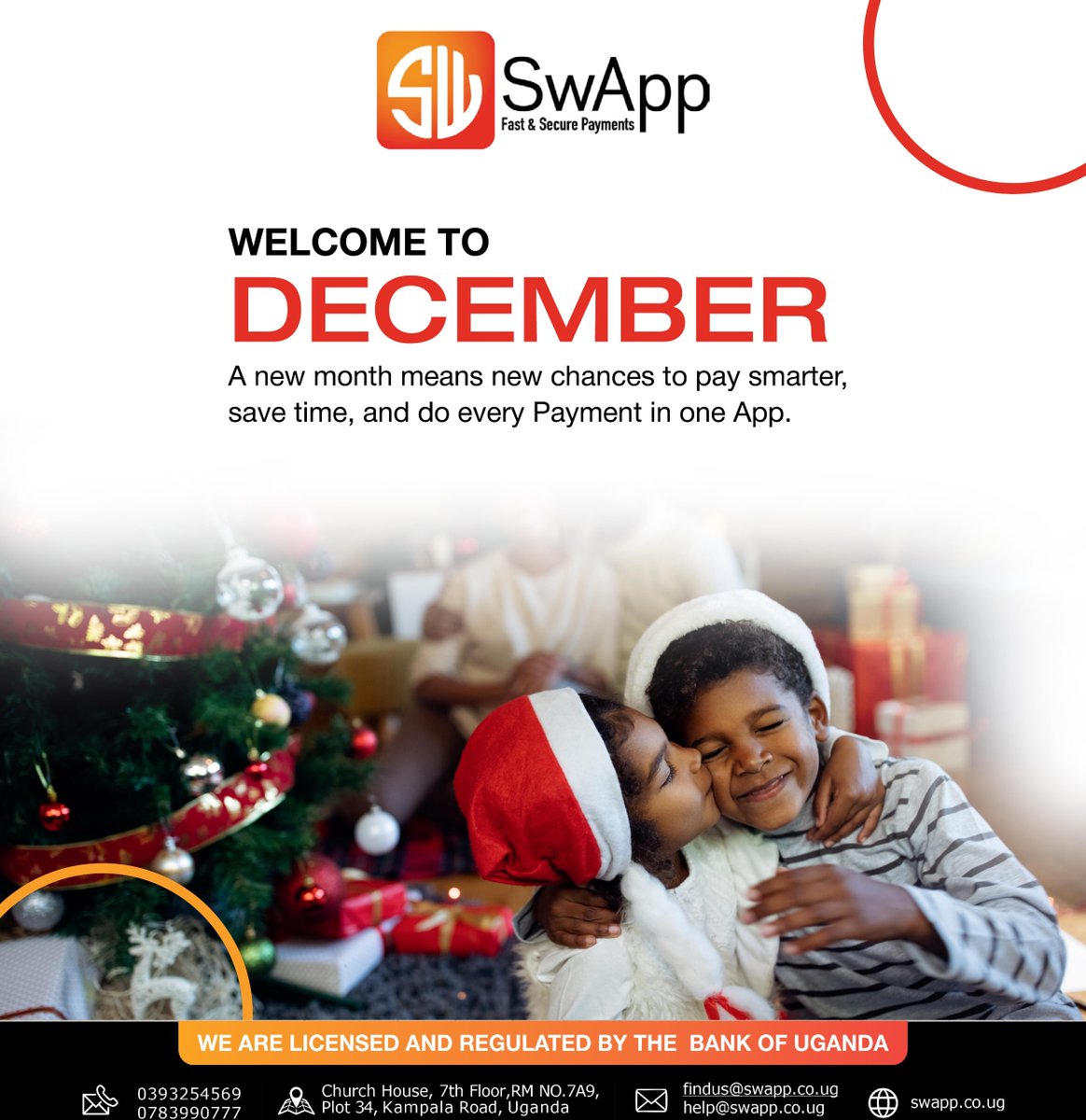 _SwApp's tweet photo. 🎉 Happy December from SwApp Payments Systems Ltd!
Here’s to a month of growth, innovation, and seamless payments. Let’s finish the year strong together! ❄️💳✨ https://t.co/JJHDwzPE47