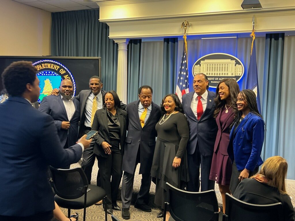 EdMartinDOJ's tweet photo. Congratulations: @Bruce_LeVell on your new position serving @POTUS at @USDA. You are OG, Bruce! You are so right when you said: “Generational wealth comes from the land.” https://t.co/0xyl11zWpe