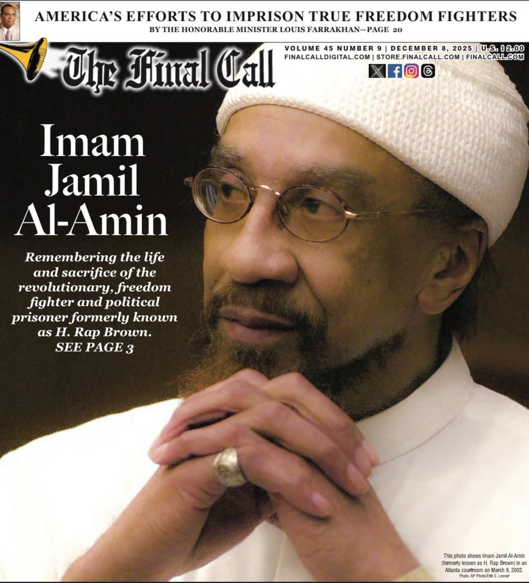"Imam Jamil Al-Amin: Remembering the life and sacrifice of the revolutionary, freedom fighter and political prisoner formerly known as H. Rap Brown."

Learn more and subscribe @ finalcalldigital.com