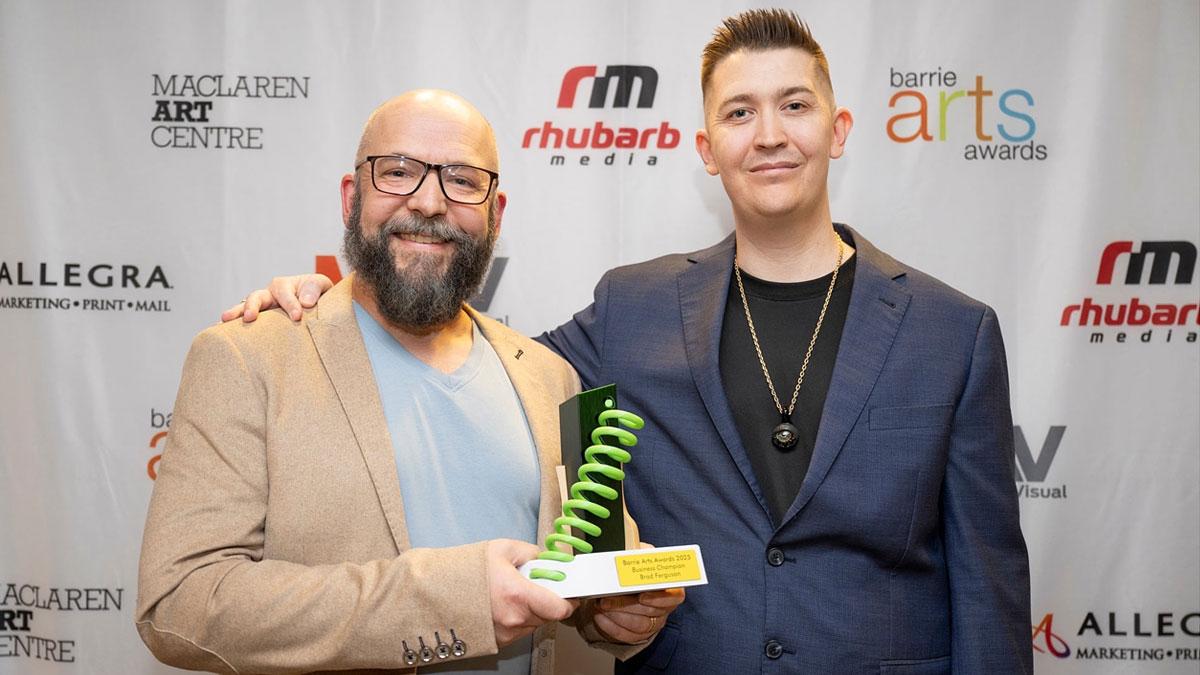 Help us congratulate this year's #Barrie Arts Awards - Business Champion Award winner Brad Ferguson, Founder and Director of Upchuckle Education! Learn about the 2025 award winners at investbarrie.ca/ArtsAwards #BarrieArts