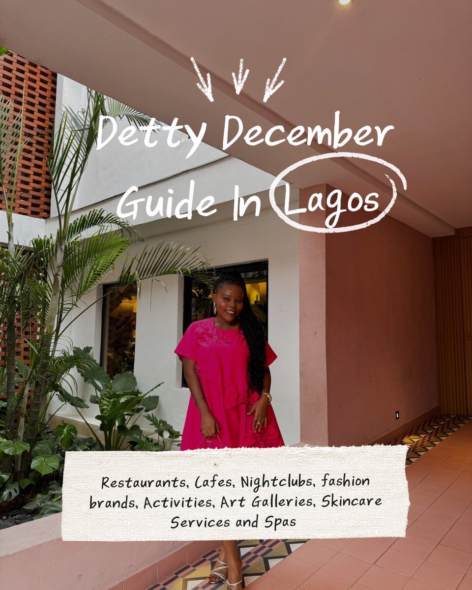 callmethonia's tweet photo. I curated a Detty December guide for anyone visiting Lagos or looking for fun things to do this month. 

Enjoy this thread 🥰🤍 https://t.co/ahkJmA2XUU
