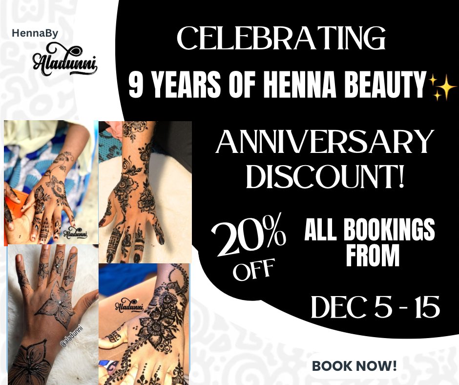 Queen_Beeh_'s tweet photo. Dear Clients 🌺
This one’s for you 😌🌺

Celebrating 9 Years of Henna Magic – Special Anniversary Offer! https://t.co/BW2a2dZVyV