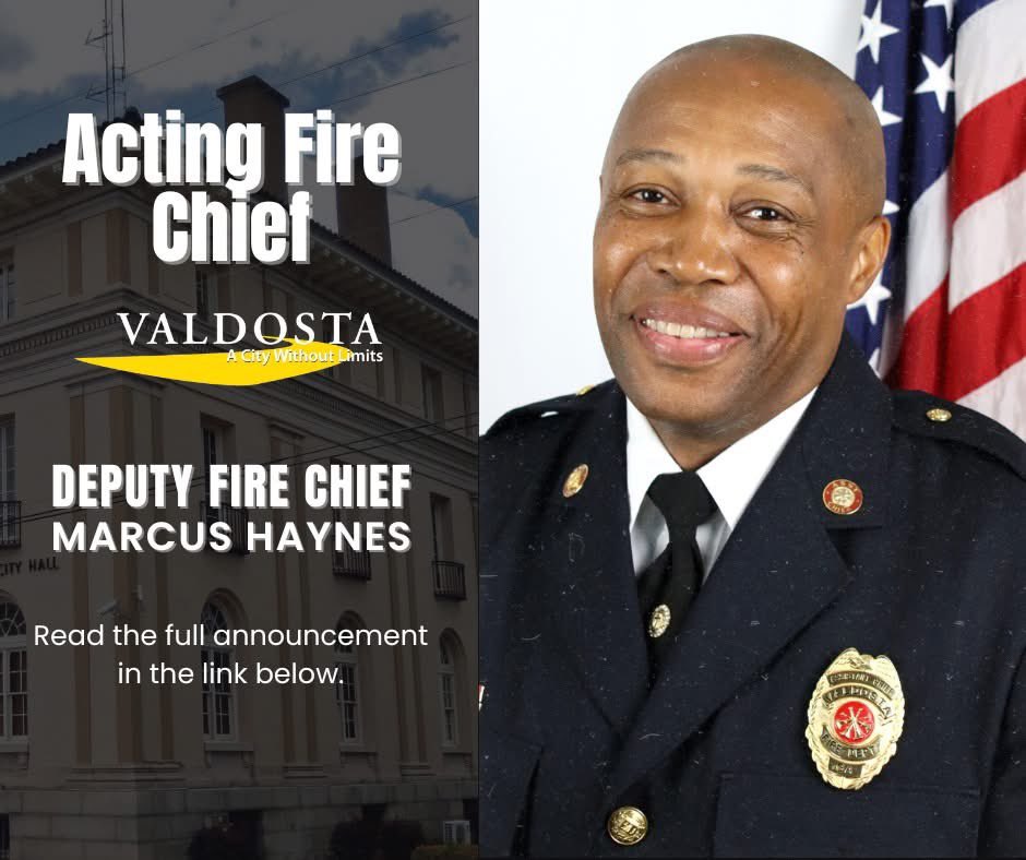 Effective today, December 1, 2025, Deputy Fire Chief Marcus Haynes will serve as Acting Fire Chief. His experience, leadership, and dedication to community service position the VFD for a strong and seamless transition. Learn more in the full story here: valdostacity.com/news/city-vald…