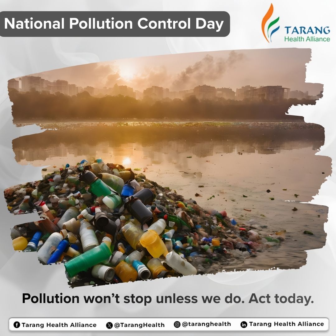 TarangHealth's tweet image. On #NationalPollutionControlDay, we’re reminded that #cleanair is not a luxury - it’s a necessity for healthy living. Every conscious choice, from reducing #waste to choosing greener habits, strengthens our collective future.

Let’s breathe better. Let’s act better.