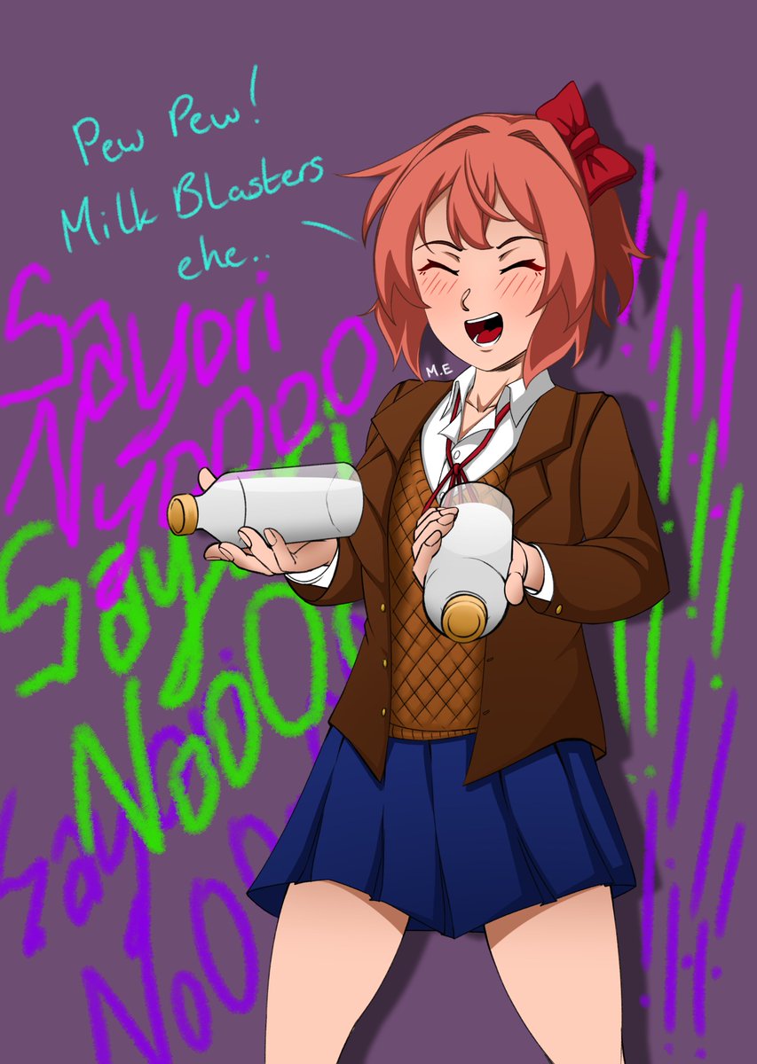 Seems silly enough what our lil Sayori gets up to without realising how it looks to everyone else, we'll let her have her fun :)
#DDLC #DokiDokiLiteratureClub