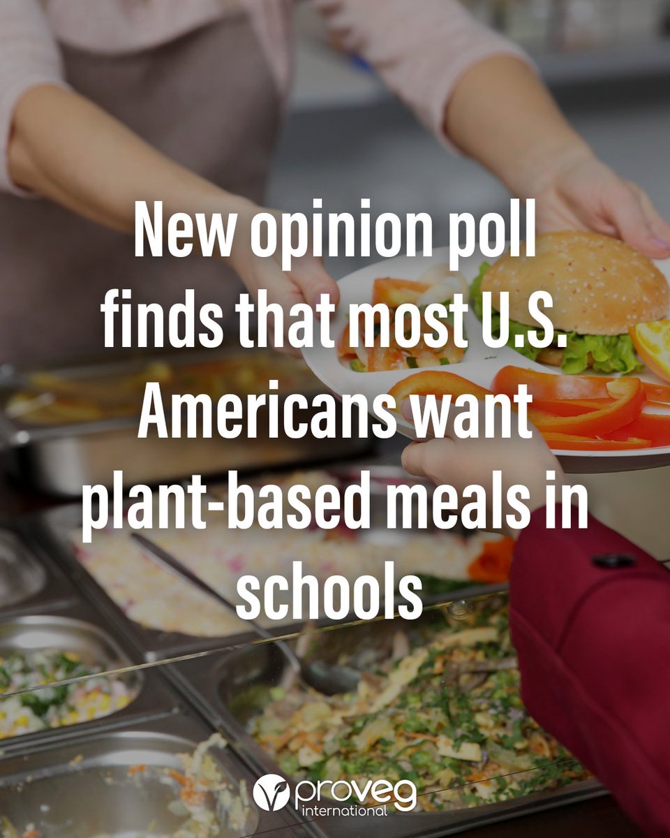 ProVeg_Int's tweet image. New opinion poll conducted on behalf of the Physicians Committee for Responsible Medicine (PCRM) shows that 67% of U.S. adults agree public schools should offer #PlantBased food and milk options. More: hubs.ly/Q03W71ZN0
