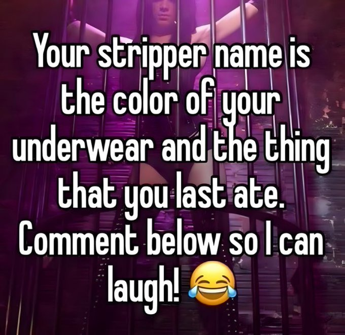 Diana_Blake's tweet photo. What is your stage name for striptease? https://t.co/R5nKrFuIob
