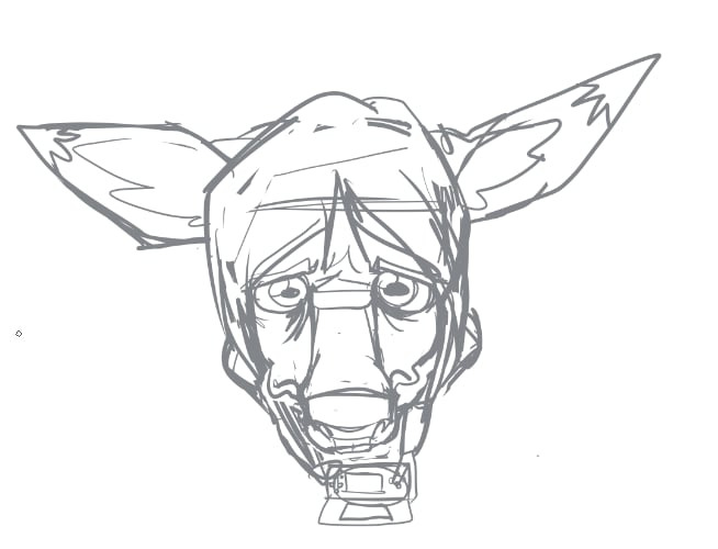 Turning <a href="/hare_metal/">Bailey</a> into a deer for deercember 2