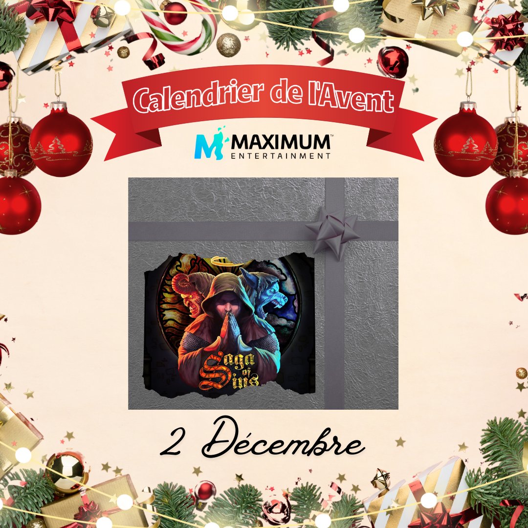 🎁 CALENDRIER DE L'AVENT, JOUR 2  🎁

Gagnez une clé de Saga of Sins sur la console de votre choix ! 😈

➡️Follow <a href="/MaxEnt_FR/">Maximum Entertainment France</a>
➡️RT + commentez avec #NoelMaximumEnt 

Tirage au sort et prochain lot dans 24H ! ⏱️
