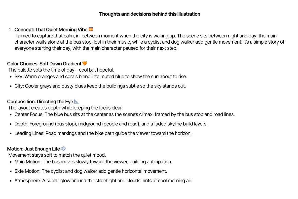 semper__amare's tweet image. Just finished my first illustration task from the @devanddesignhq bootcamp titled &quot;City Bus Stop at Dawn&quot;🌅 
I love that quiet, cinematic feeling right before the city wakes up.

#Illustration #MotionDesign #VectorArt #illustrationart #Design