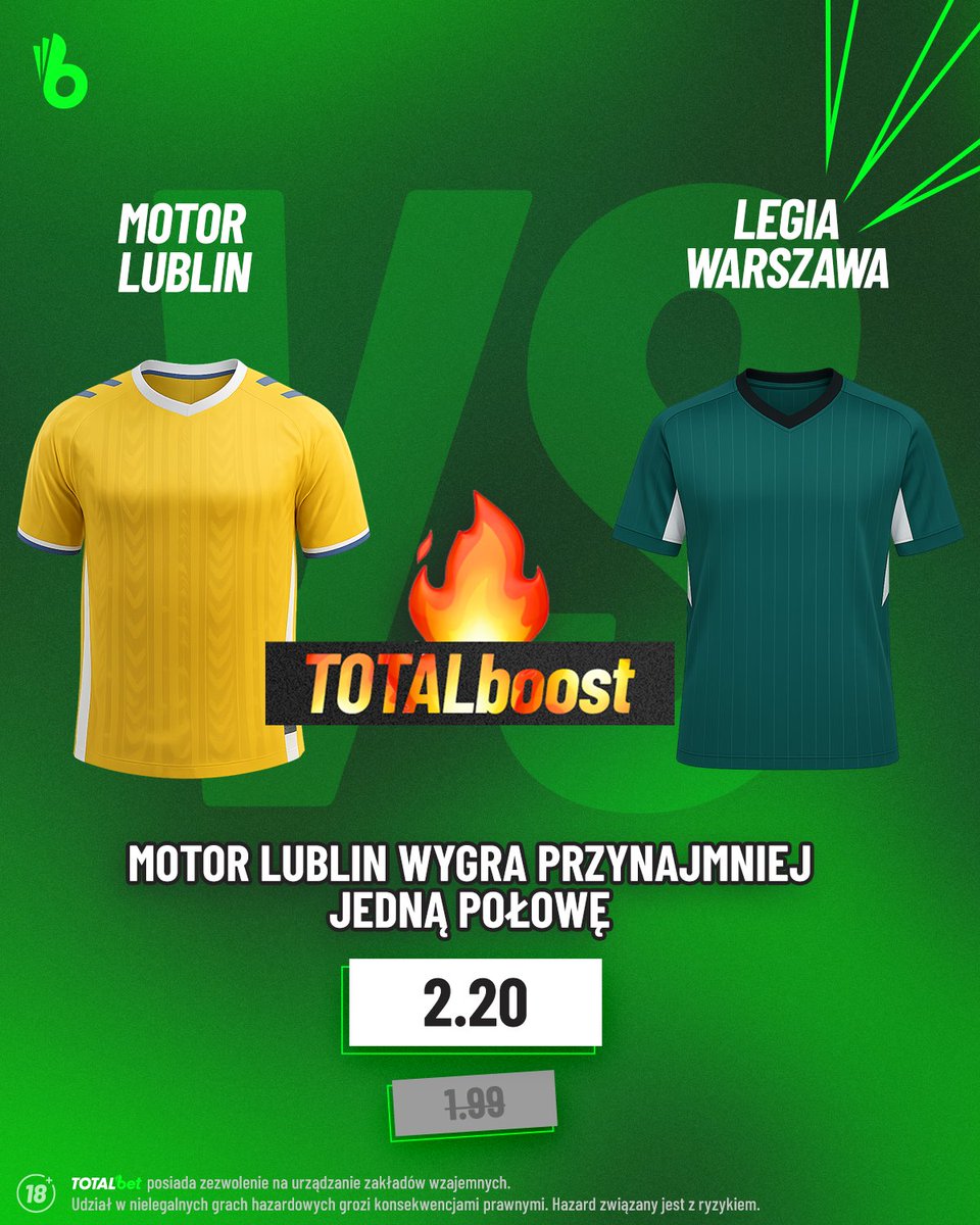 TOTALbetPL's tweet image. Ekstraklasa gra? 🤔 Gra ✅

TOTALboost jest? 🤔 Jest 🔥