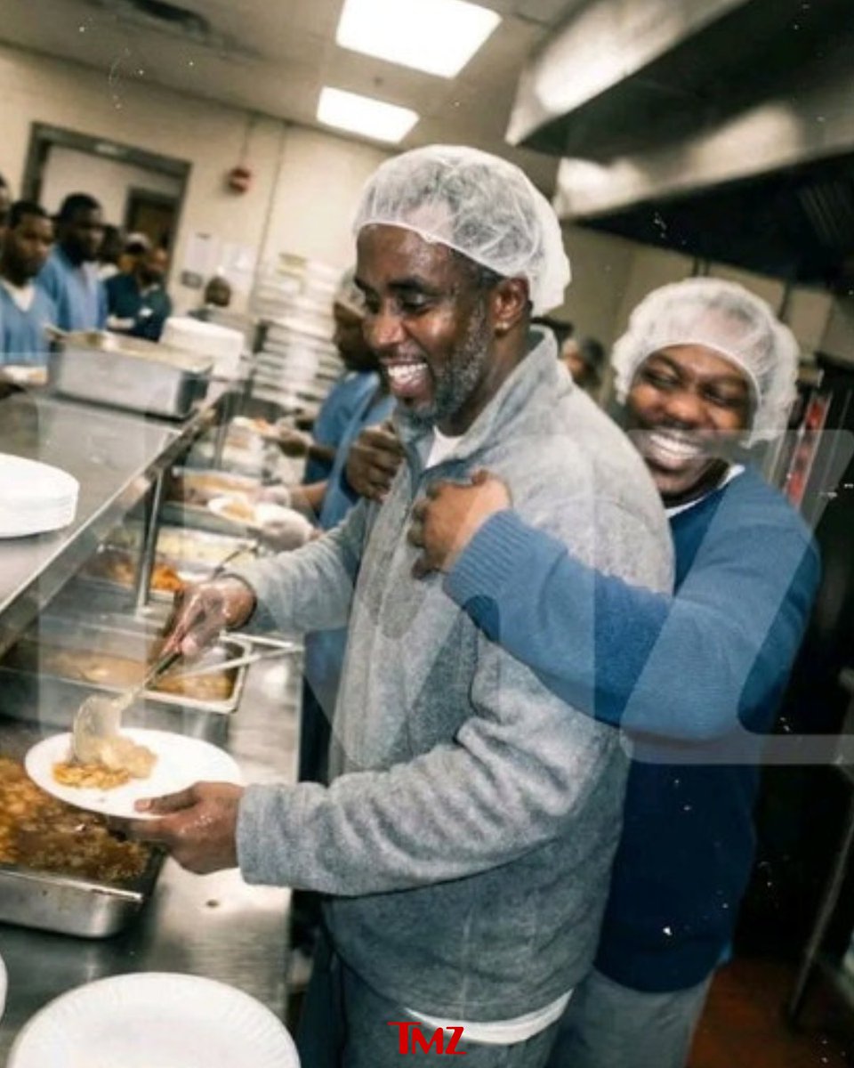 TMZ's tweet photo. 😅 So, we've seen the viral pics of Diddy at Fort Dix federal prison... and we hate to burst your bubble but these ain't real. 

Exclusive details: https://t.co/8XYJn0qTYi https://t.co/9B8T98eaoV