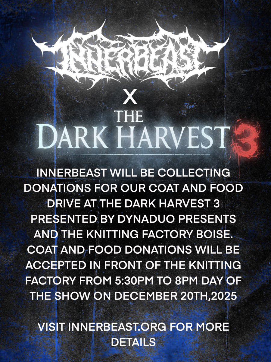 This holiday season, DynaDuo has teamed up with Innerbeast to collect donations for their Coat and Food Drive at the <a href="/knitboise/">Knitting Factory Boise</a>! Please visit Innerbeast.org for more details.

Let’s help feed and clothe those who need it, end the year on a charitable note.