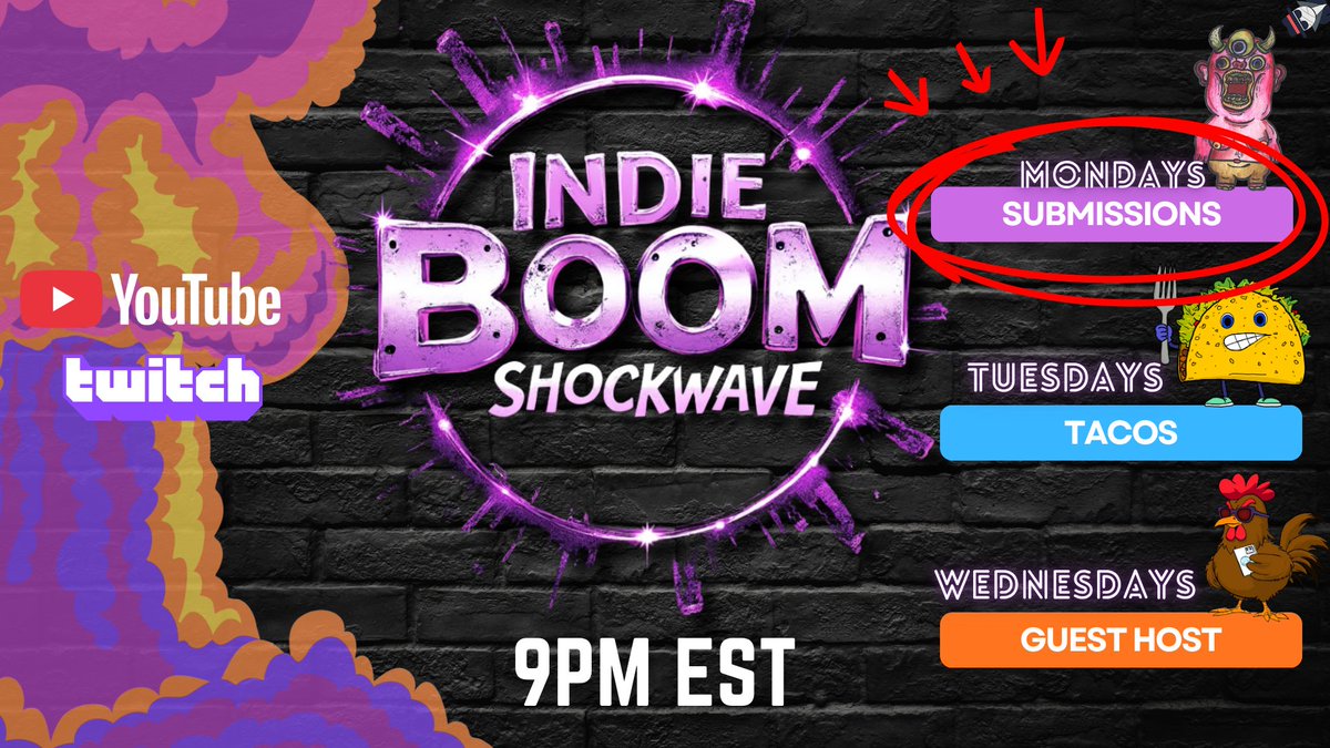 clysmicband's tweet image. It&apos;s Indie Boom Shockwave Monday
We are taking your submissions in the secret discord
It&apos;s gonna be a crazy week, start it off by telling us what to listen to
6 days of chaos starts today