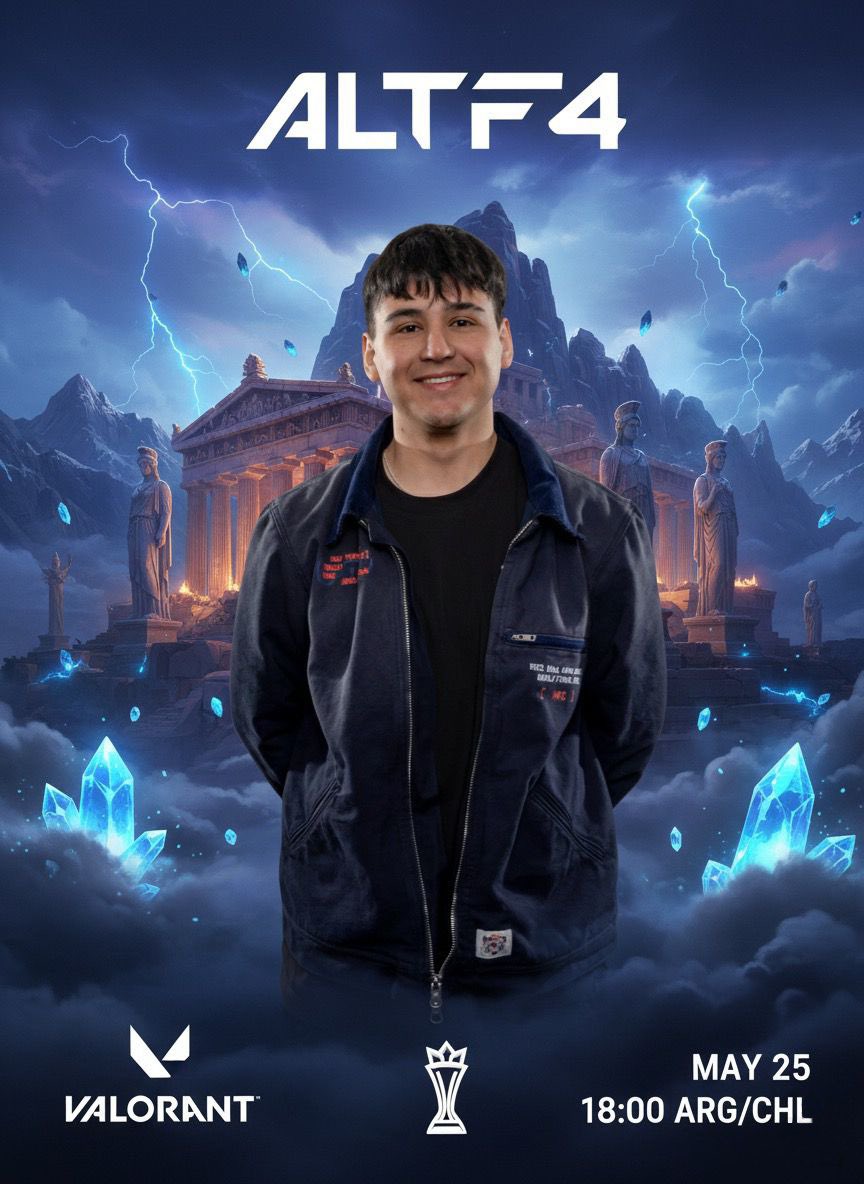 AltF4_VLR's tweet image. ¡HOY DEBUTAMOS EN @elolimpocl! ⚡

A partir de las 18:00 hrs (ARG/CHL), comienza nuestra búsqueda por los playoffs.

Nuestro primer desafío es nada menos que contra @KaosLatinGamers.