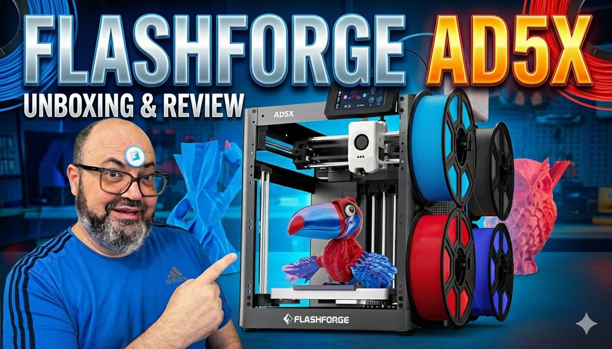 assuntodavez's tweet image. Flashforge AD5X - Primeiros Passos youtu.be/j91NhHKAv4Q?si… #flashforgead5x #3dprimt @ff3dprinters