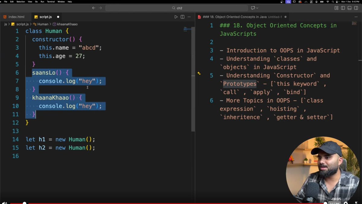 stackarnav's tweet image. 📌Day 54 of Sheryians Cohort 2.0
Today&apos;s class = pure brain upgrade 🤯🔥
Finally started OOP in JavaScript with @harshbhaiyaa after so many days and it was so fun to learn the real backbone of modern JS.
We covered:
🧱 constructor functions
🏷️ classes
🔗 prototypes
…and how…
