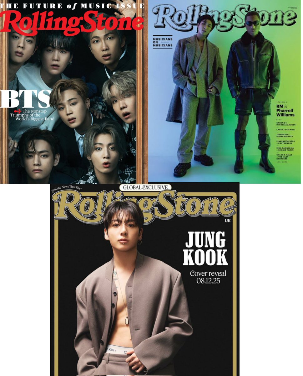 mhereonlyforbts's tweet image. BTS &amp;amp; MEMBERS X ROLLING STONE:

-BTS
The first K-pop act to cover Rolling Stone 
-NAMJOON
 the first kpop soloist to cover rolling stone
-JUNGKOOK 
The first K-Pop soloist to cover Rolling Stone UK

BTS PAVED THE WAY 
CONGRATULATIONS JUNGKOOK 
CONGRATULATIONS NAMJOON