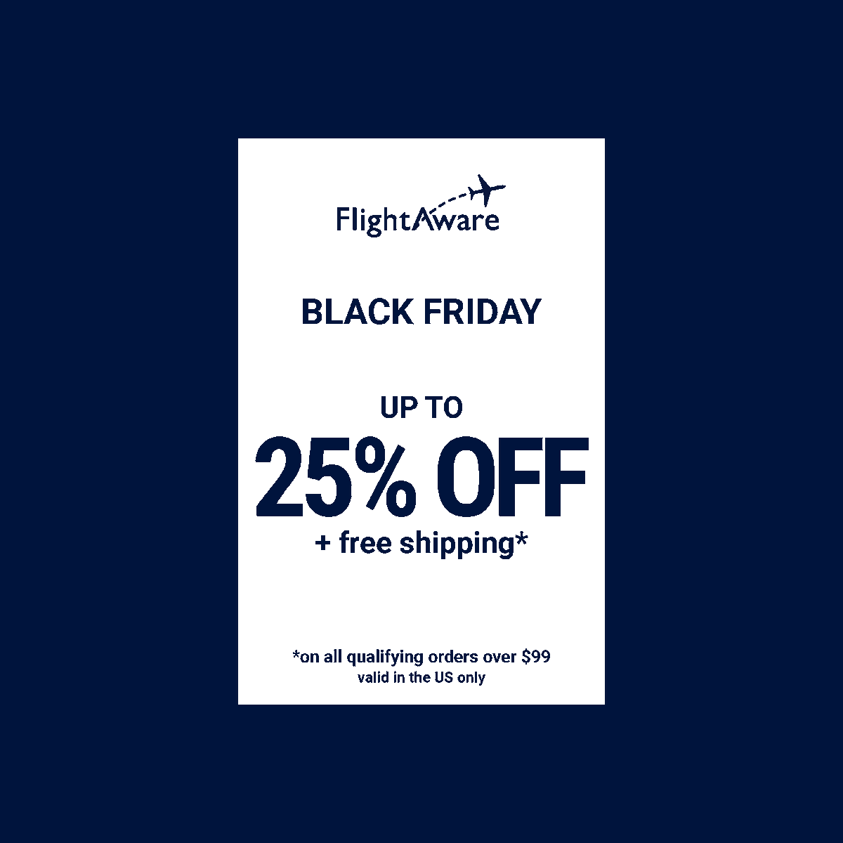 flightaware's tweet image. Our sale ends tonight! No code needed—the discount is automatically applied at checkout.
hubs.li/Q03Wh4Bx0

Offer valid Nov 27  – Dec 1, 2025, or while supplies last. Merch does not qualify for Free Shipping. Domestic Sales Only
#flightaware #blackfriday #avgeek
