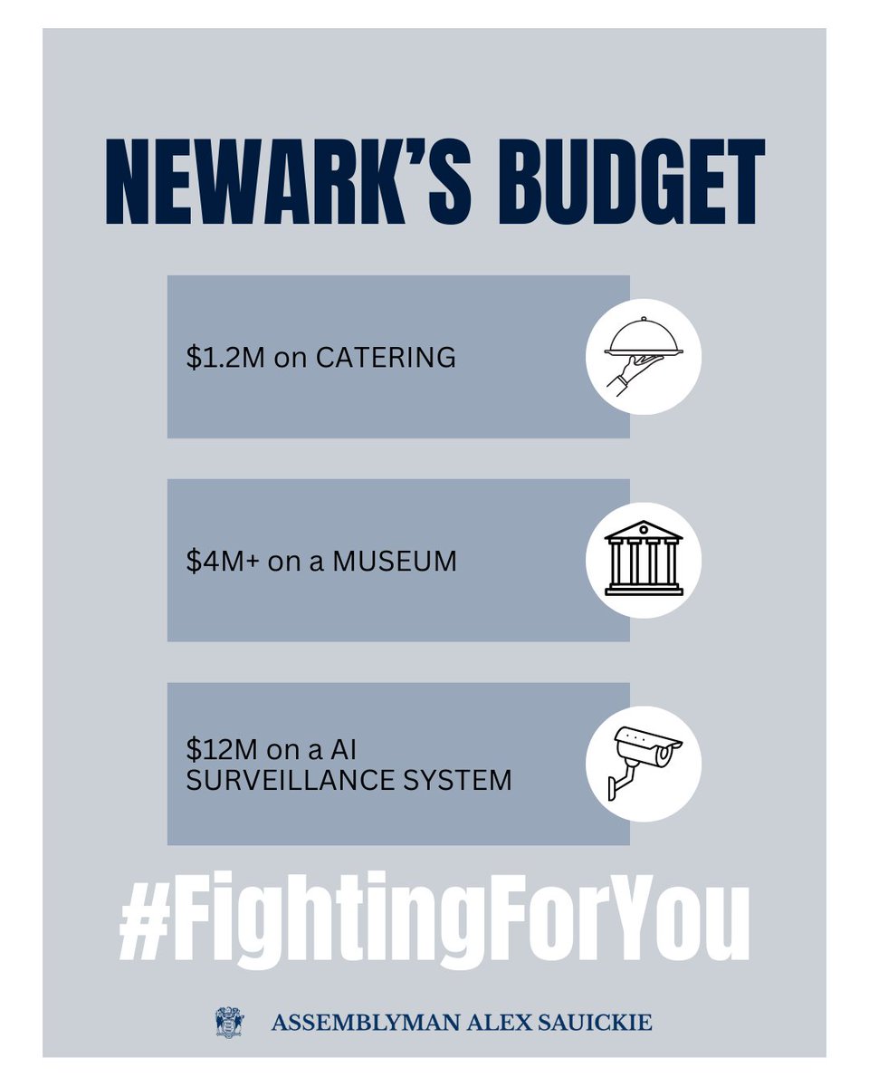 AlexSauickie's tweet photo. When one district spends freely on catering, museums, and surveillance systems while another is forced to cut programs and teachers, we don’t have a funding formula — we have a crisis. New Jersey students deserve better.  #FightingForYou https://t.co/nuFE9z3aNY