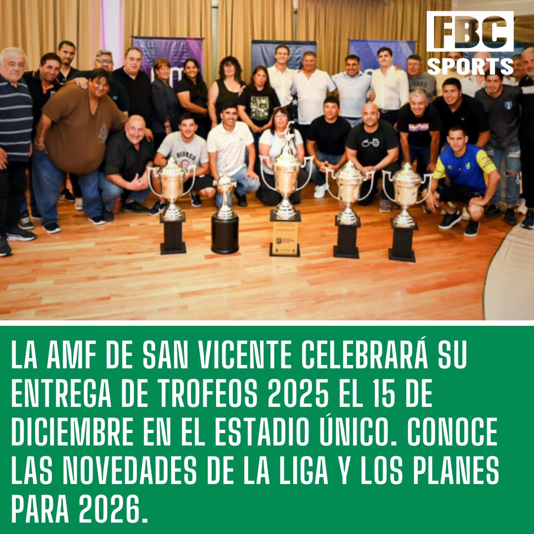 #Metro | La entrega de trofeos a los campeones de los distintos departamentos se realizará de forma conjunta 🏆

Luego de la última reunión protocolar de la AMF, se ha confirmado que la entrega de trofeos a los campeones de los distintos departamentos.
fbcsportss.blogspot.com/2025/12/la-amf…
