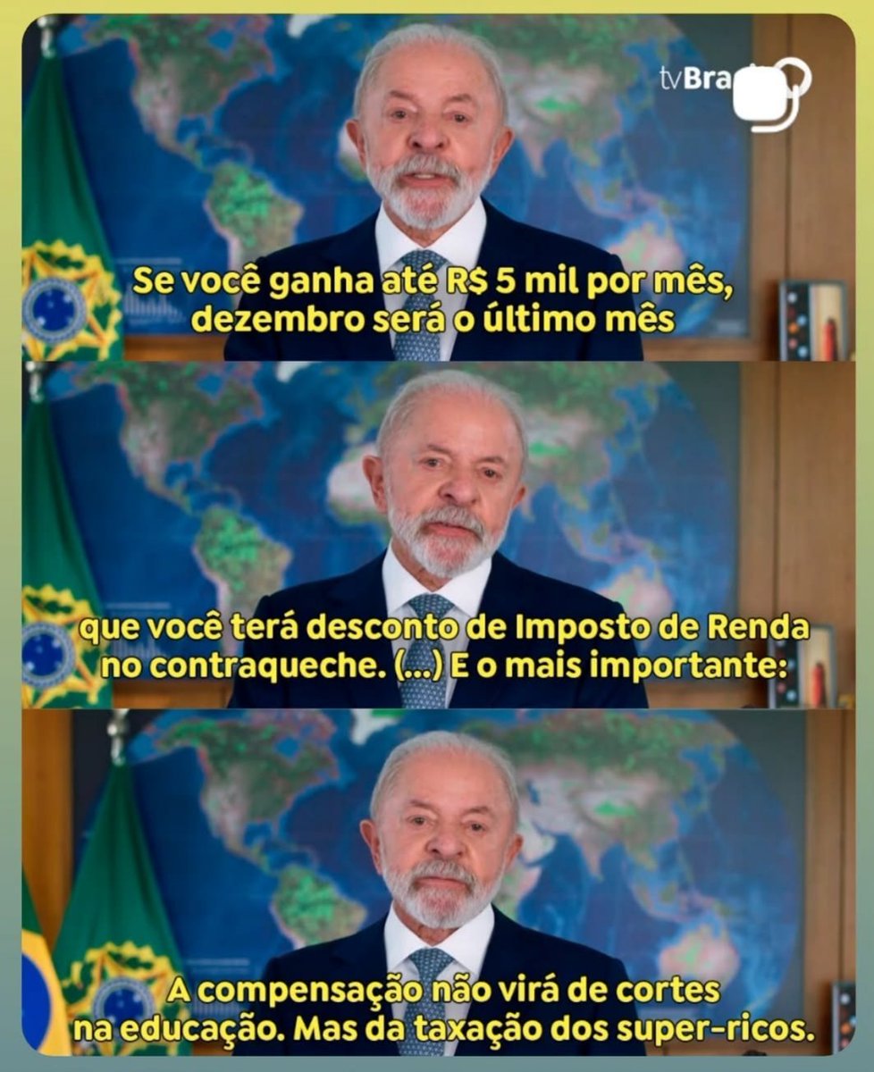 🇧🇷 BOMBOU! O pronunciamento do presidente Lula ultrapassou 30 pontos de audiência e alcançou mais de 20 milhões de pessoas só na TV aberta, segundo o Ibope/Kantar.

Na Globo, foi a MAIOR audiência do dia. Superou Fantástico, Domingão com Huck e até Corinthians em campo.