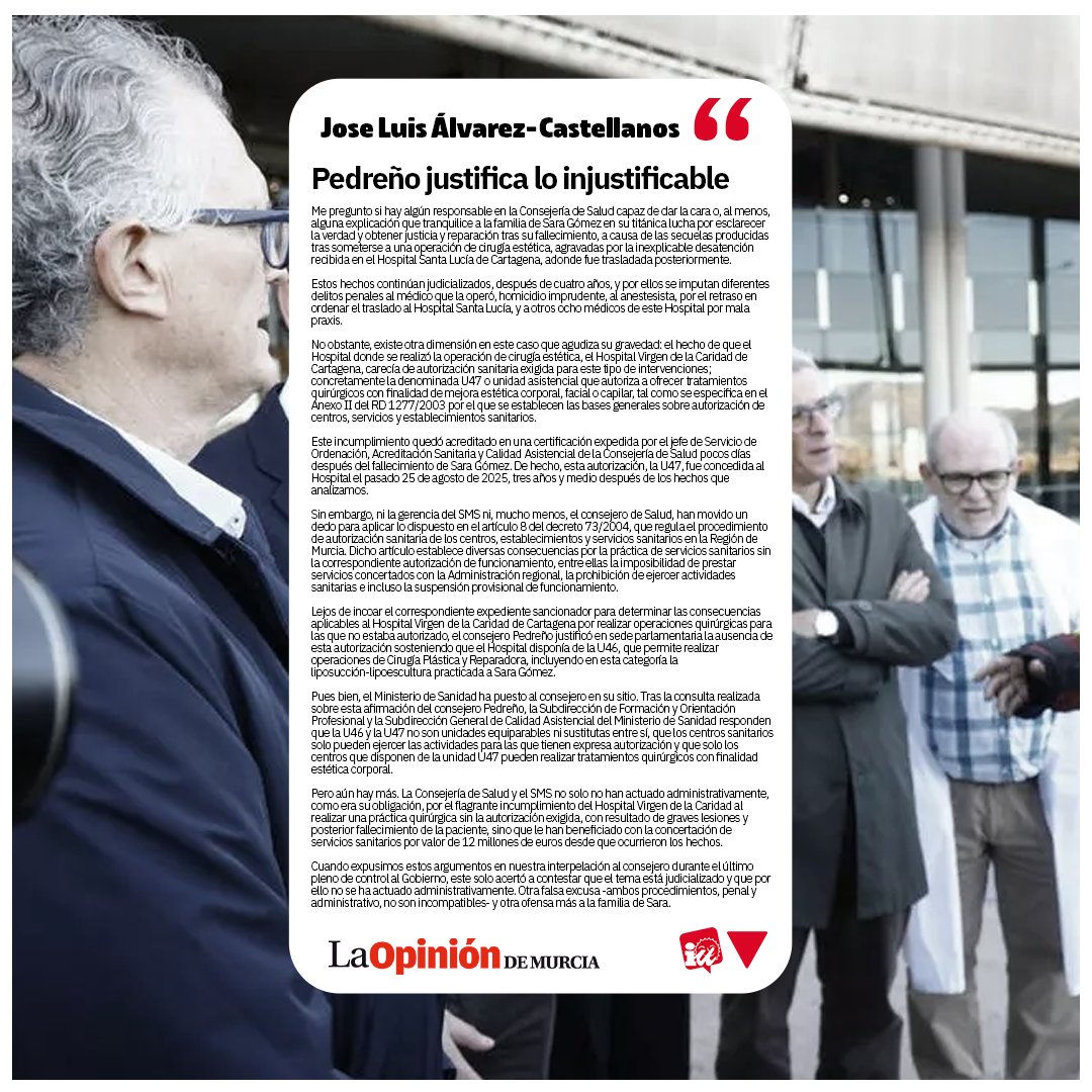 ¿Hasta cuándo va a seguir el Consejero de Salud encubriendo lo que es injustificable?

El caso de Sara Gómez no es solo una tragedia personal, es el retrato de un sistema que mira hacia otro lado mientras una familia lucha sola por la verdad.

🔴 Un hospital sin autorización para