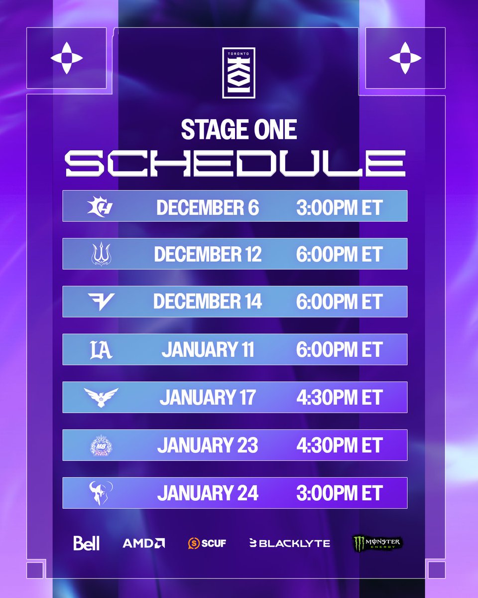 TorontoKOI's tweet image. I'm thinking we're back 😏

Here's a look at our stage one schedule. Save this so you never miss a match 🤝

#TKOIWIN | #CDL2026