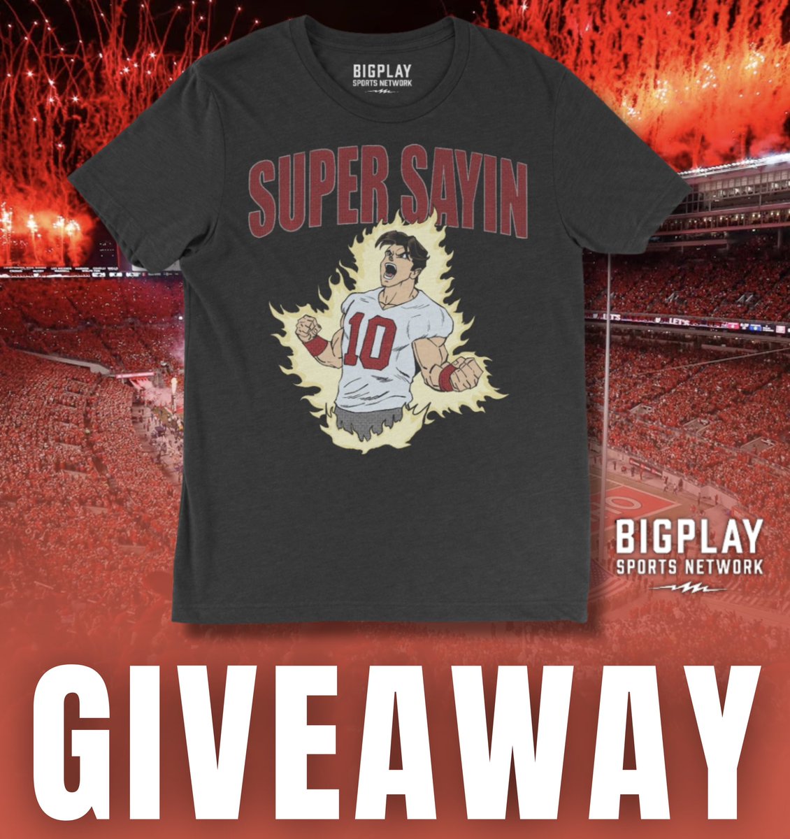 BobbyCarpShow's tweet photo. SUPER SAYIN 🏈🌰

Buckeye fans, this one’s for you. The new Super Sayin shirt is here, and you could win it!

Just Follow and RT to enter. https://t.co/6qevpdRij7