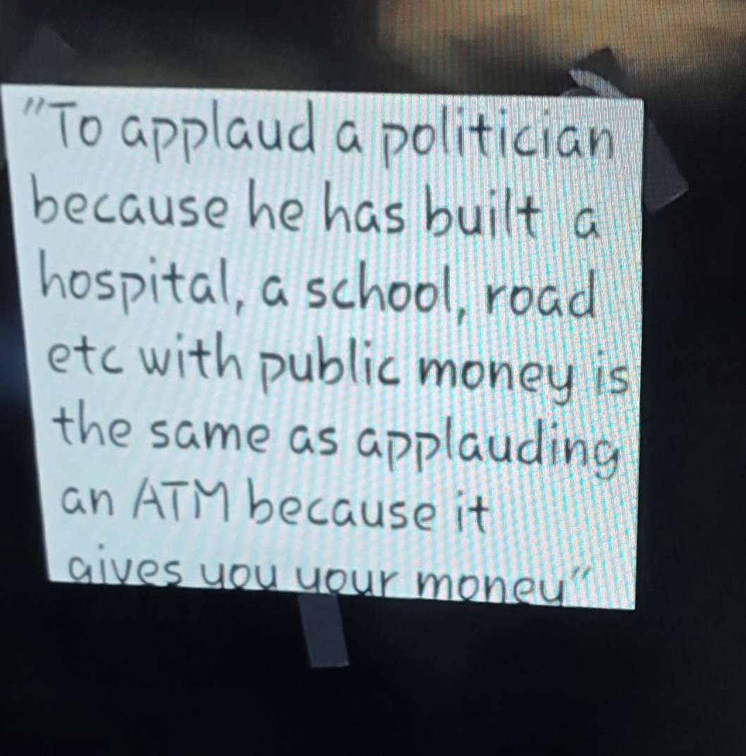 akkiman's tweet image. Was watching this youtube show and saw this post made on an ATM in Canada. 
Profound.