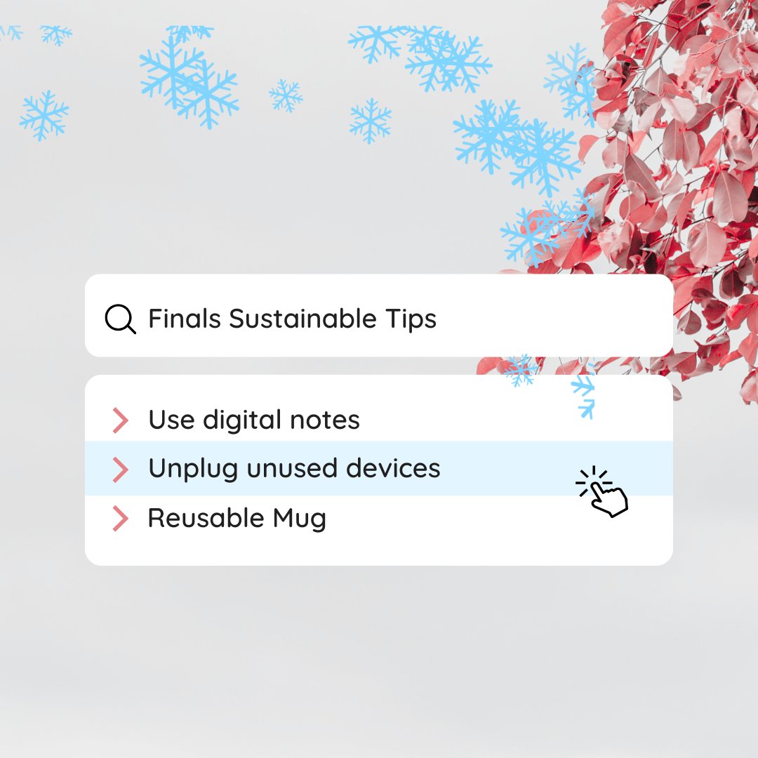 🍂 Finals are around the corner, Sooners  let’s study smart and sustainably! 📚💚

• Go digital to save paper 📱✨
• Unplug devices you’re not using 🔌🌍
• Stay warm with a reusable mug ☕🌎
Let’s finish the semester strong and sustainable! 💪🌍📖
#sustainability #finals