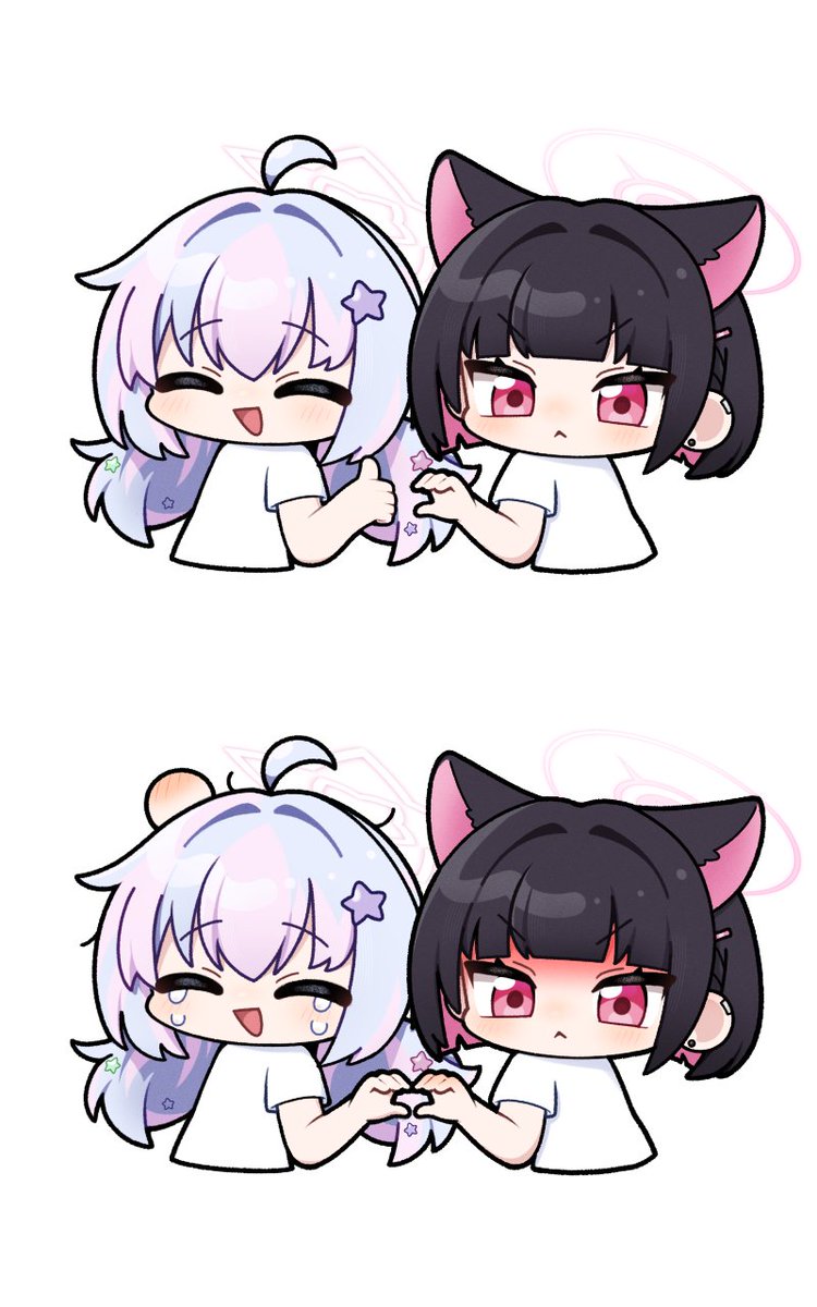 슈가러시의 공연이 끝나고 카즈사와 같이 사진을 찍었습니다!

오늘따라 화나는 일이 있었던 걸까요...?

#ブルアカ #BlueArchive