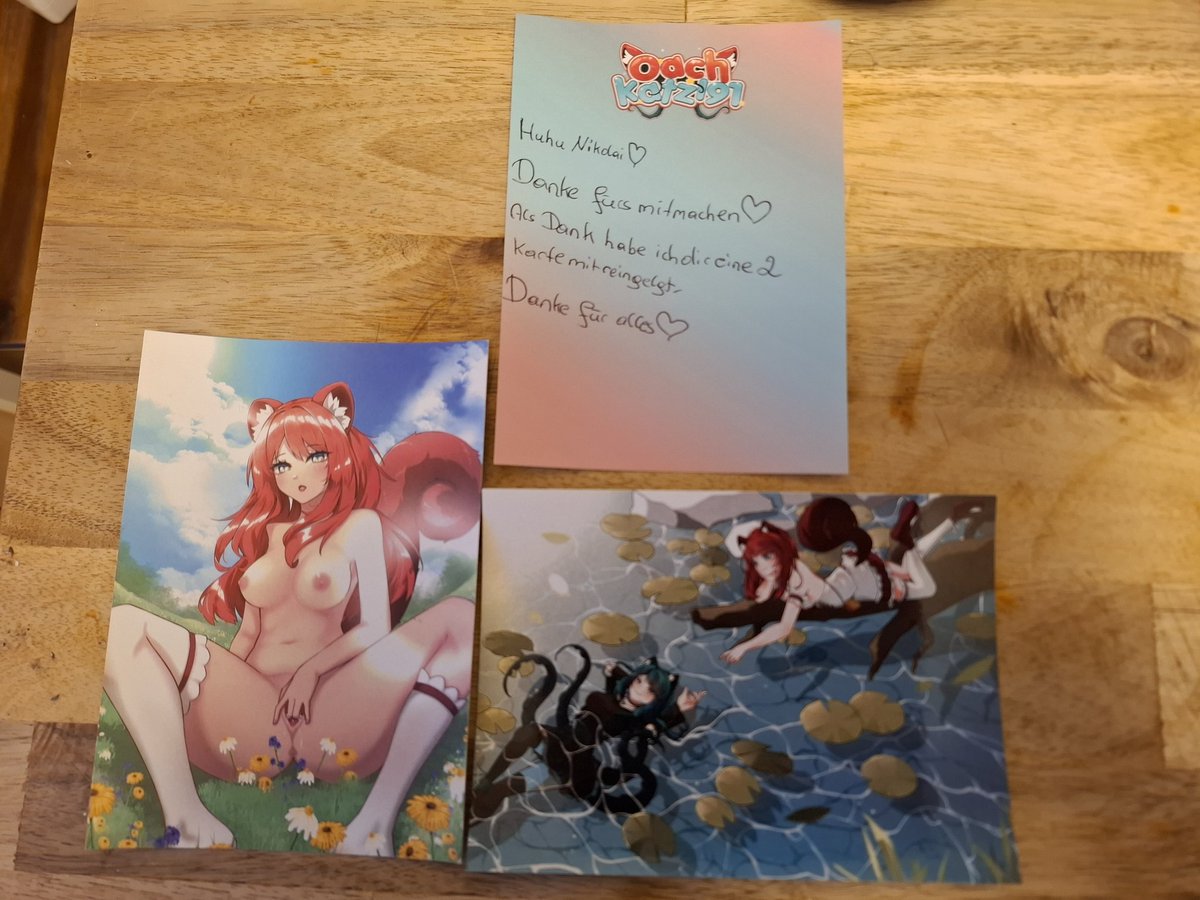Ich habe heute Super schöne Post von der cuten <a href="/oachkatzl91/">Oachkatzl91 🐿</a> bekommen vielen lieben Dank für Postkarte und die extra Postkarte ich habe mich Super darüber gefreut das die heute bei mir angekommen ist ❤️❤️❤️❤️