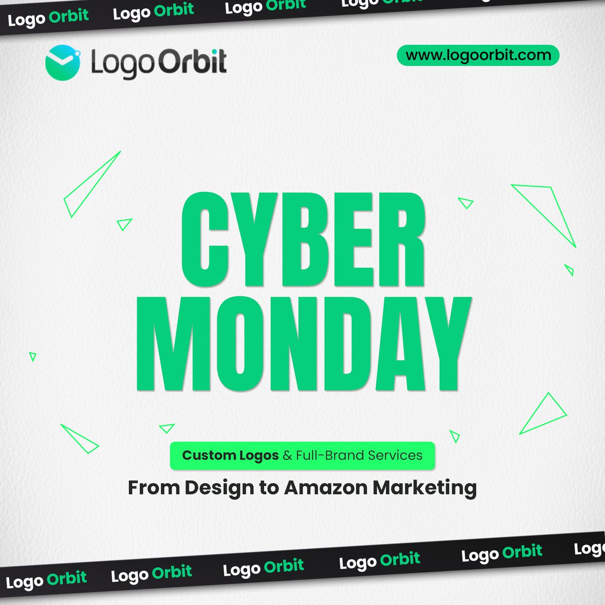 LogoOrbit's tweet photo. Cyber Monday Exclusive!
Your dream brand is one click away.
Custom logos, brand strategy, Amazon growth, all in ONE unbeatable package.
#DesignDeals #LogoOrbit #CyberMondaySpecial https://t.co/DgHlSSGT6O