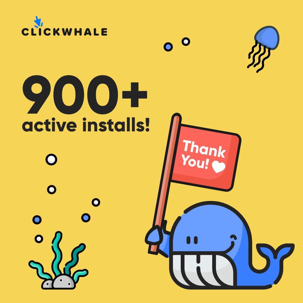clickwhale's tweet image. 900 active installs 🎉
Thanks to all creators, bloggers, and affiliates who trust ClickWhale for clean link tracking. 
On to 1000.
clickwhale.pro
#WordPress #CreatorTools #AffiliateMarketing