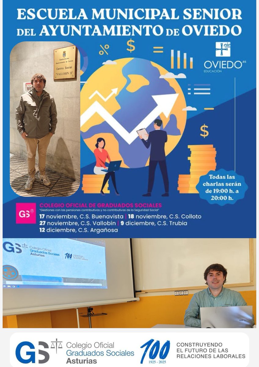 Un día más en colaboración con el Ayuntamiento de Oviedo y la Escuela Senior para hablar sobre pensiones.
La sesión tuvo lugar en el C.S. Vallobín.
Seguimos avanzando y fortaleciendo nuestro colectivo. 💪📚