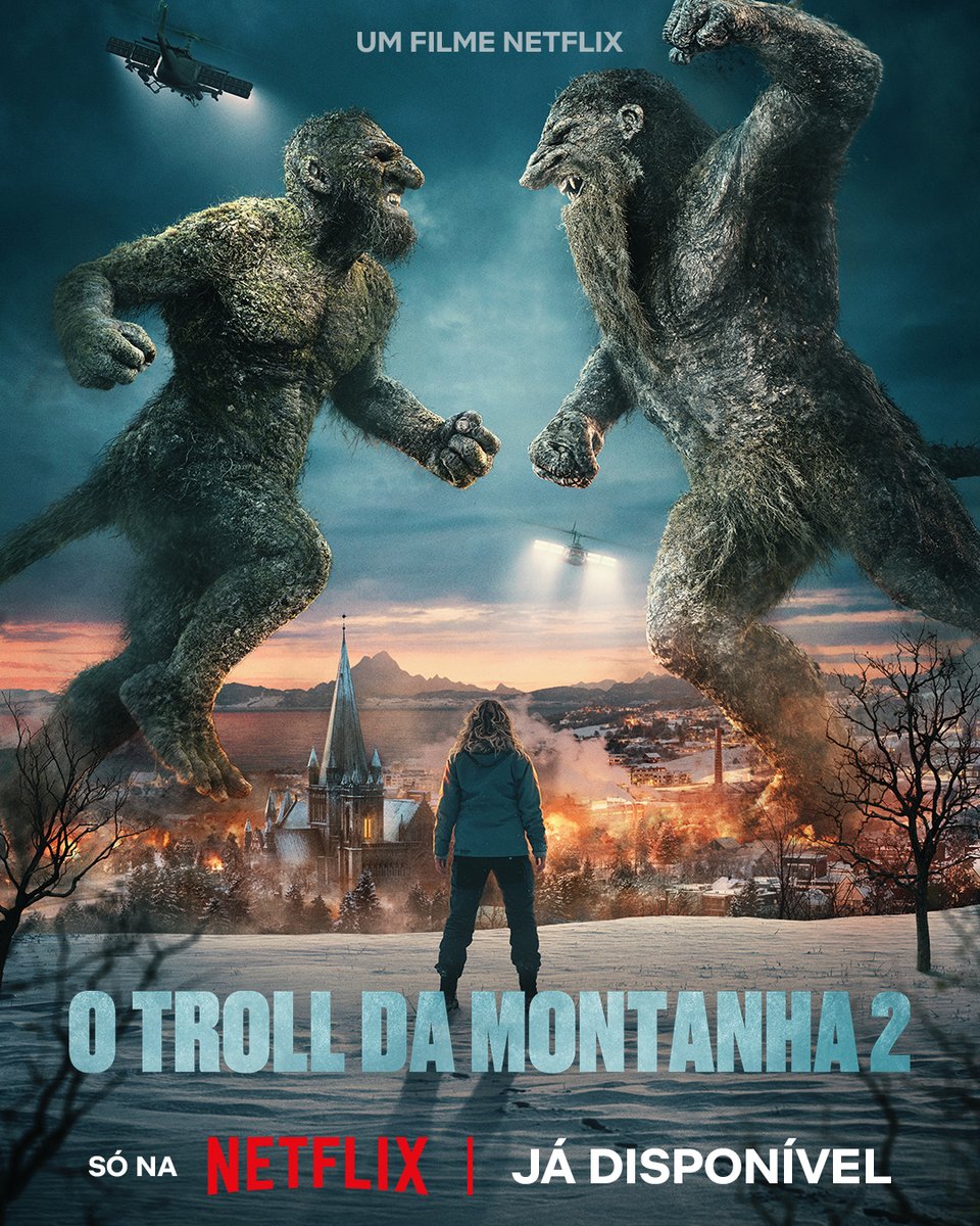 NetflixBrasil's tweet image. Gente, é simples: se o filme tem monstros gigantes lutando e destruindo cidades, eu vou assistir.

O Troll da Montanha 2 já está disponível. 🧌⛰️