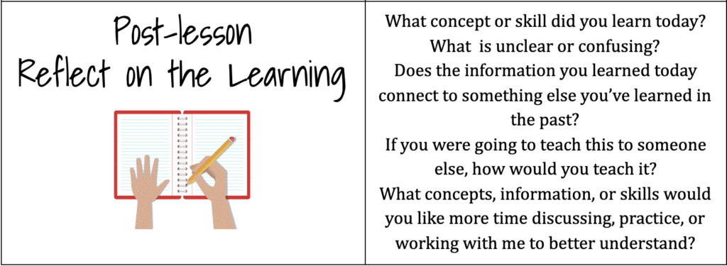 Want to know what students think they learned before you move on? A quick post-lesson reflection gives them space to clarify their understanding and ask for the support they need. Here are 3️⃣ simple strategies I use to make this a powerful part of every lesson: