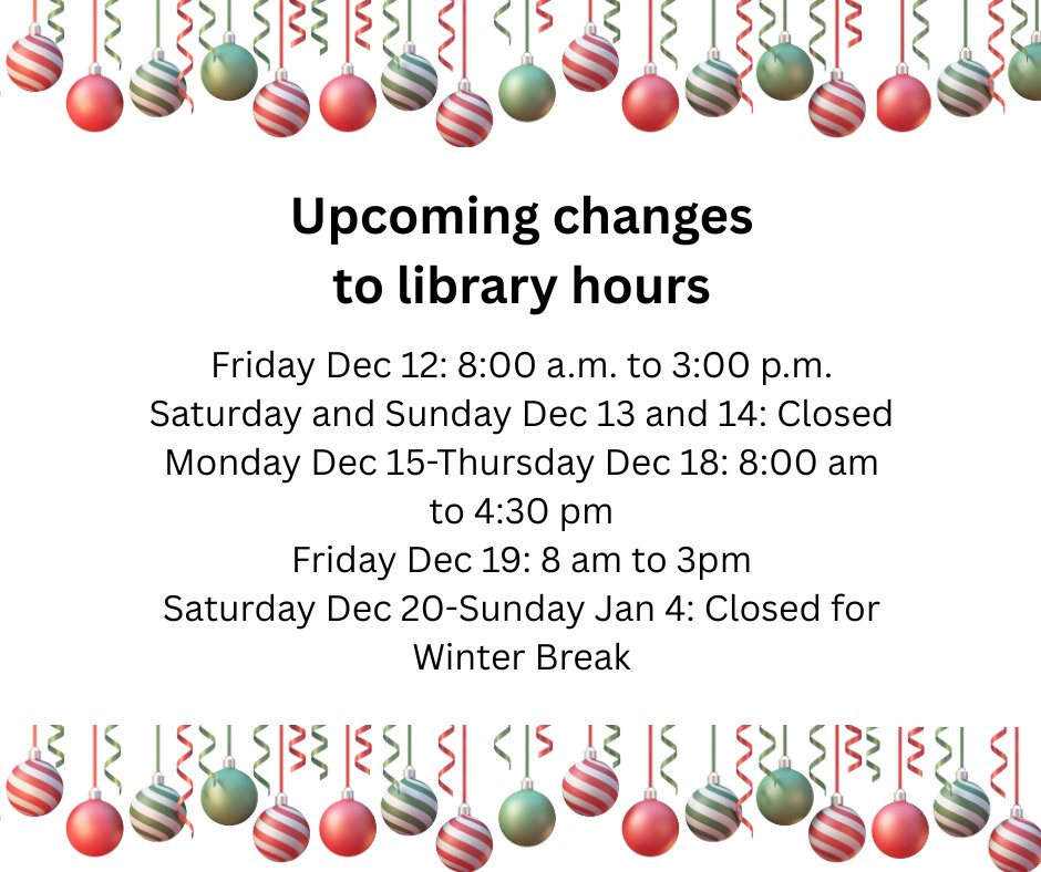 clarkelib's tweet photo. Upcoming changes to library hours https://t.co/MQlNqVLSrv