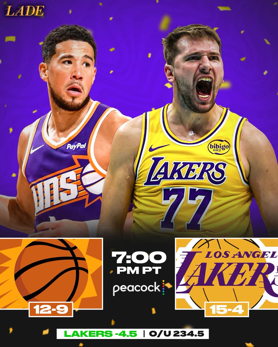 LADEig's tweet image. The Lakers look to win their 8TH STRAIGHT game as they host the Suns on the second night of a back-to-back 👀🔥