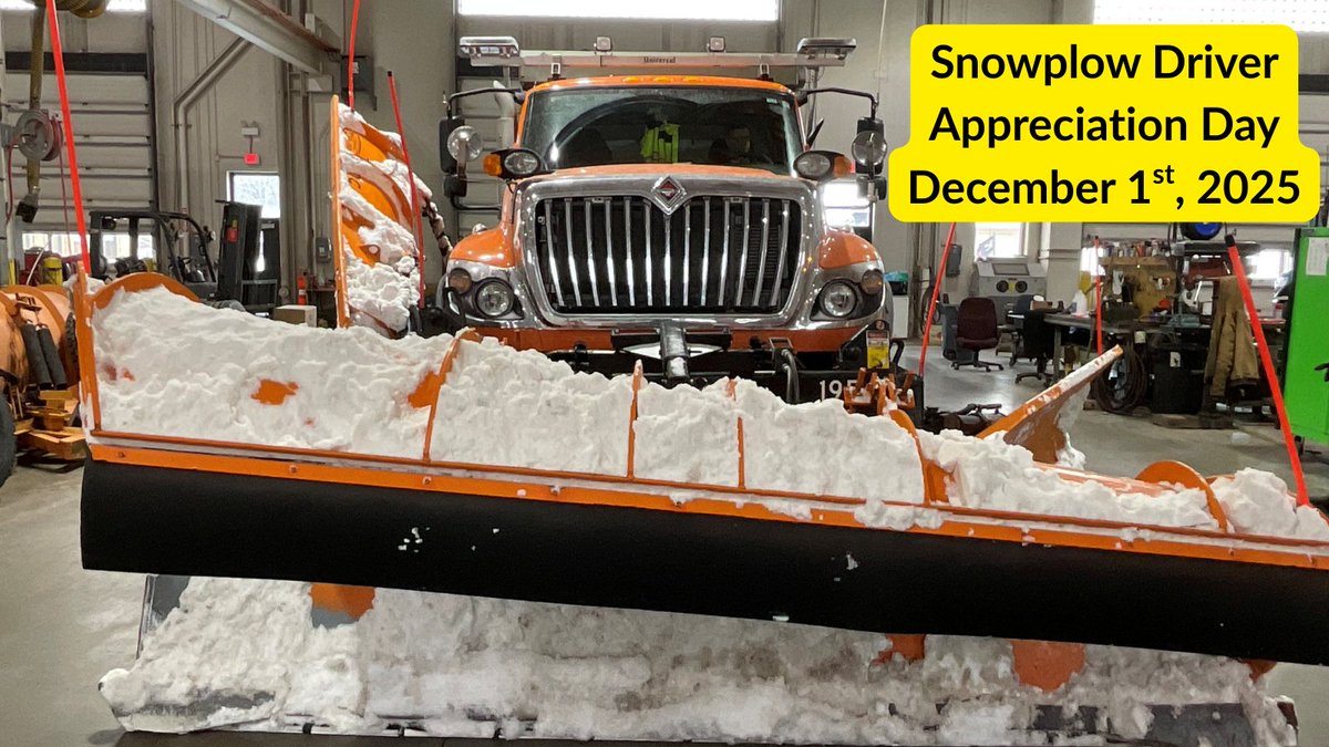 After a long weekend storm, we are grateful for all the extra work our plow drivers and mechanics put in to keep our roads safe.  Please remember to give the snowplows plenty of room to do their job. Thanks!